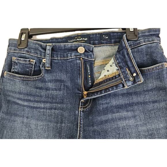 Lucky Brand ~Woman Size 8/29~ Blue AVA CROP Jeans Pockets, Logo. - Picture 9 of 16